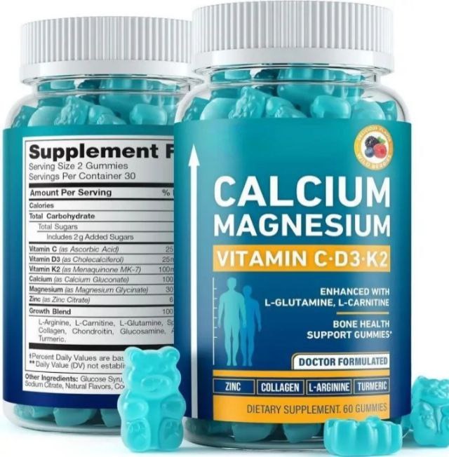 Premium Calcium Magnesium Gummies bottle - Bone health and growth supplement Kenya
